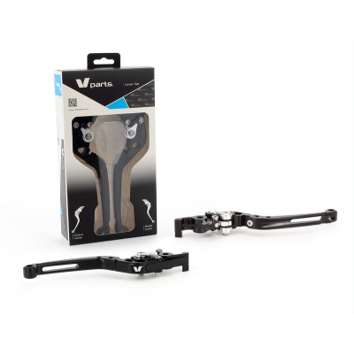 Μανέτα φρένων και συμπλέκτη V PARTS Foldable Levers 177mm CNC Black